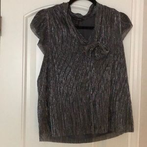 Banana Republic silver and black top